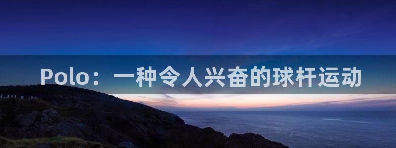 凯时登录界面： Polo：一种令人兴奋的球杆运动