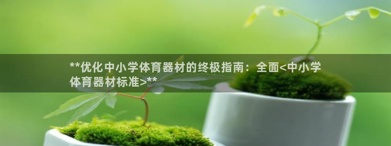 凯时K66最新版本下载：**优化中小学体育器材的终极