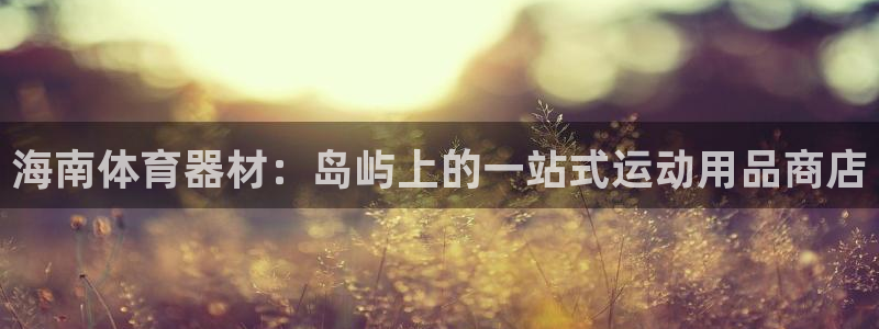 尊龙凯时白家乐Abb下载：海南体育器材：岛屿上的一站