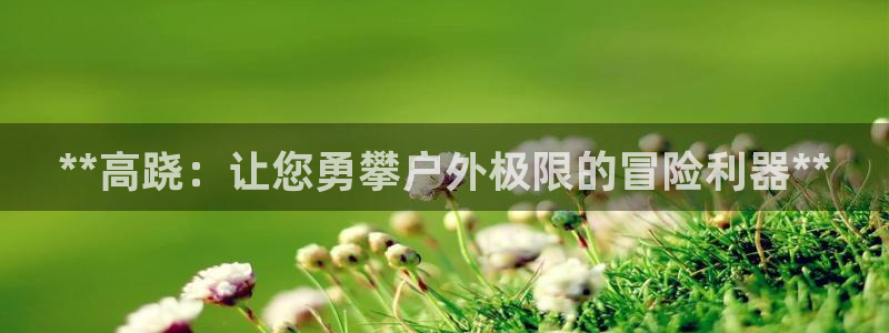 尊龙现金d88：**高跷：让您勇攀户外极限的冒险利器